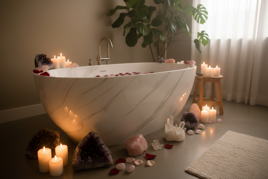 How to Create a Daily Self-Care Ritual with Crystals and Bath Products