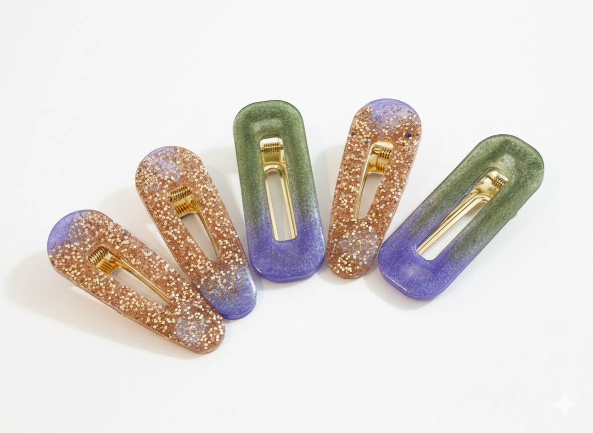 Resin Hair Clips: Handmade with Love