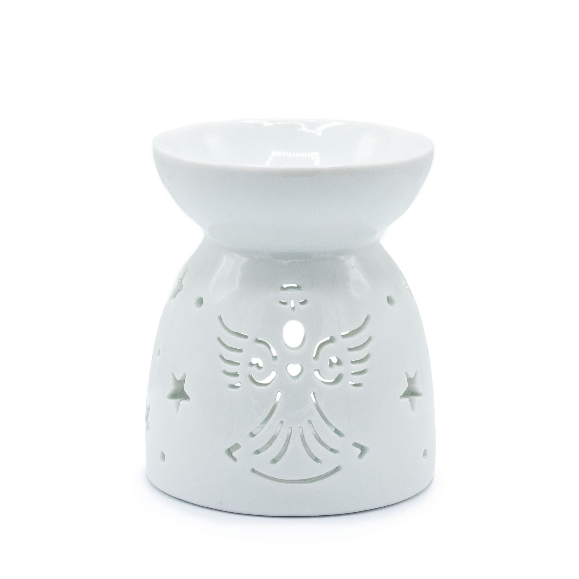 Wax Melt Burner Angel Cut Out- White